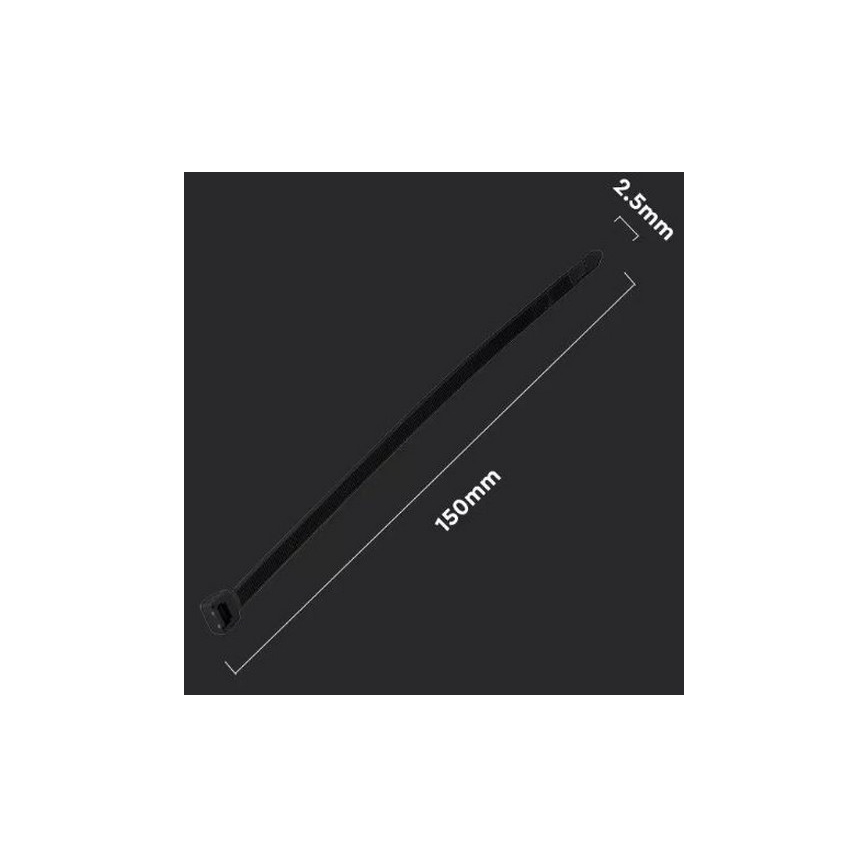Fascia pieghevole plastica 2,5x150mm 100pcs nera