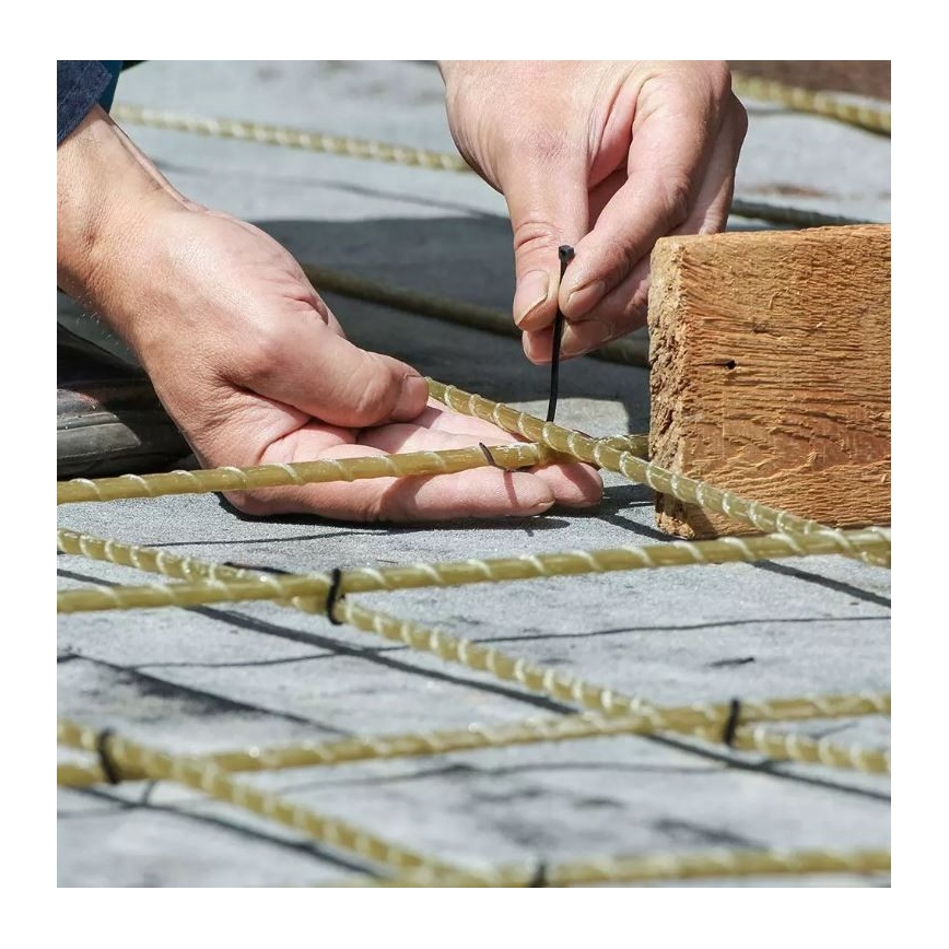 Fascia pieghevole plastica 3,5x200mm 100pcs nera