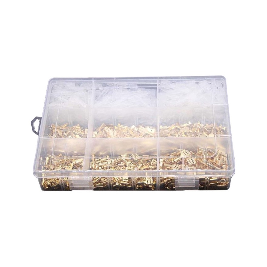 Faston connettori, prese, cappucci 2.8-4.8-6.3mm - set 900pz