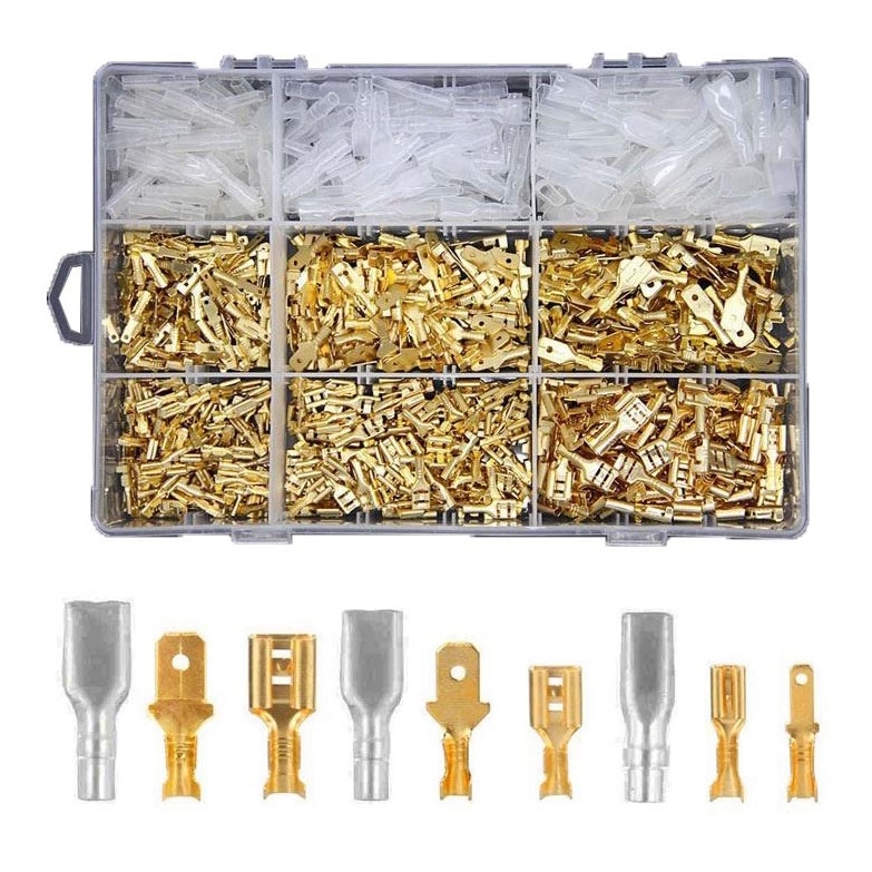 Faston-Steckverbinder, Buchsen, Abdeckungen 2,8-4,8-6,3 mm - Set 900 Stück