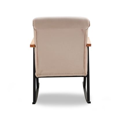 Fauteuil à bascule LUNI crème