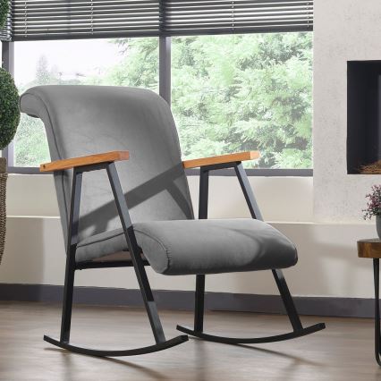 Fauteuil à bascule LUNI gris