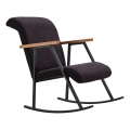 Fauteuil à bascule LUNI noir