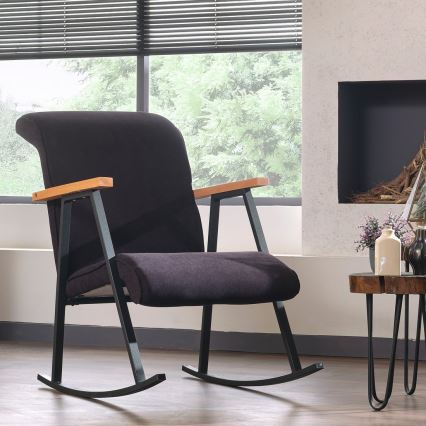 Fauteuil à bascule LUNI noir