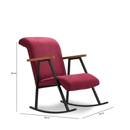 Fauteuil à bascule LUNI rouge
