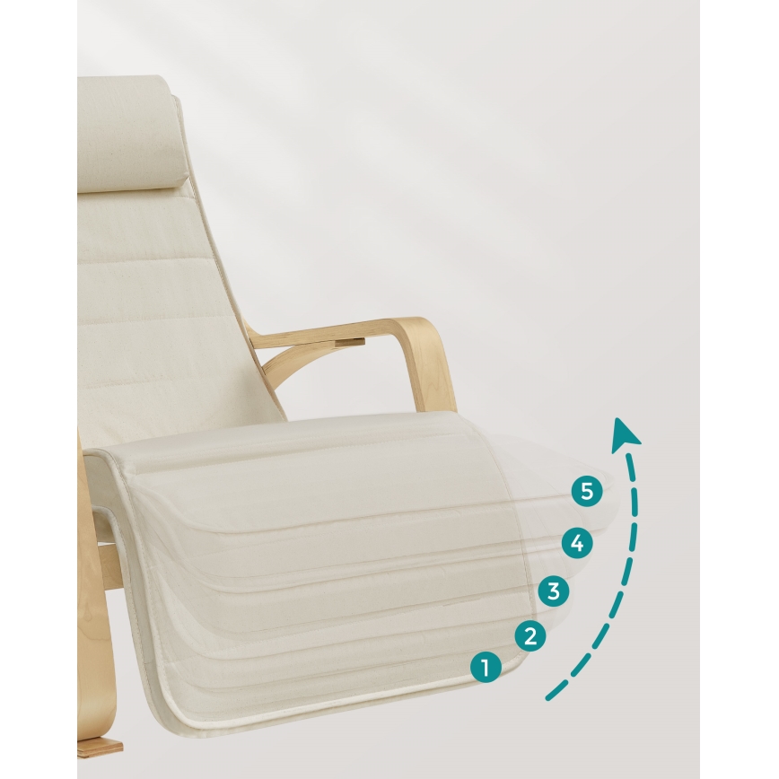 Fauteuil à bascule RESTLY beige