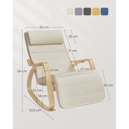 Fauteuil à bascule RESTLY beige