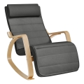Fauteuil à bascule RESTLY gris anthracite