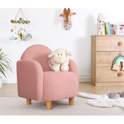 Fauteuil enfant DORY rose pâle