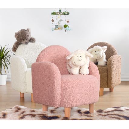 Fauteuil enfant DORY rose pâle