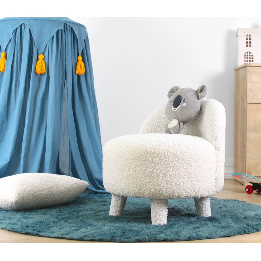 Fauteuil enfant PIXI, Ø 46 cm, blanc