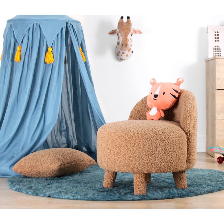 Fauteuil enfant PIXI Ø 46 cm marron