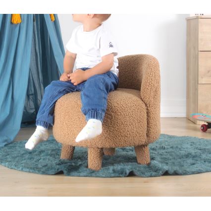 Fauteuil enfant PIXI Ø 46 cm marron