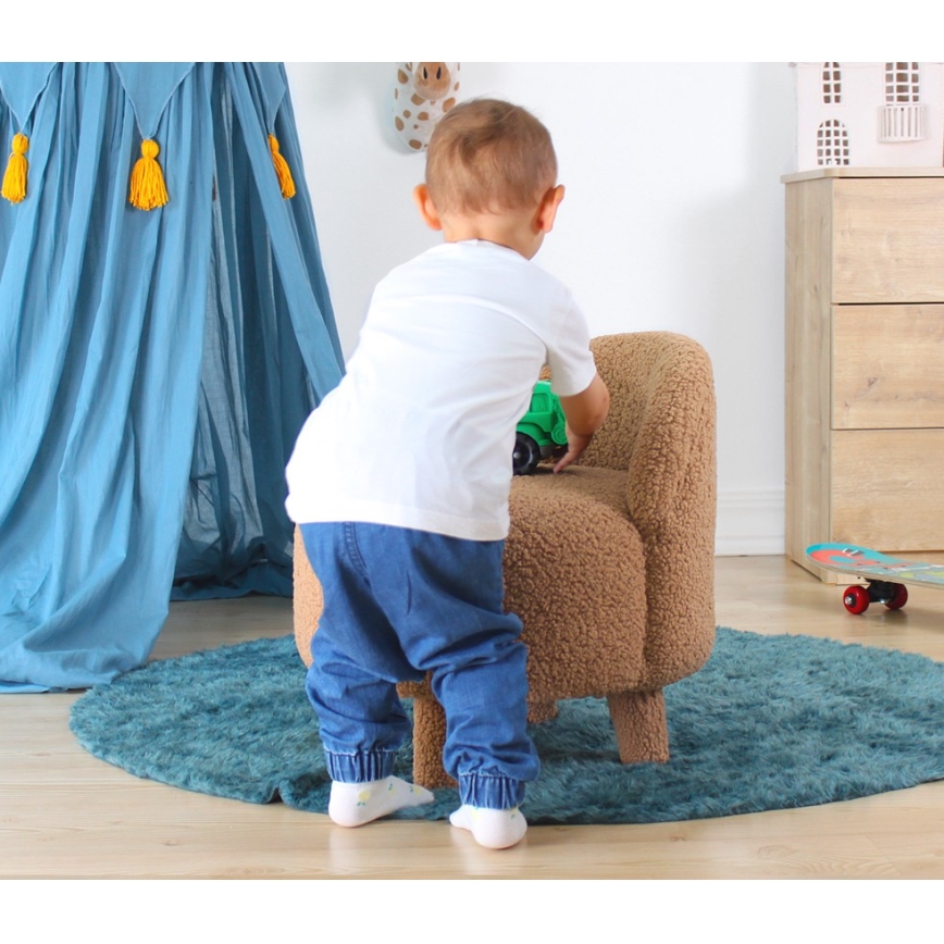 Fauteuil enfant PIXI Ø 46 cm marron