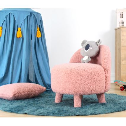 Fauteuil enfant PIXI, Ø 46 cm, rose
