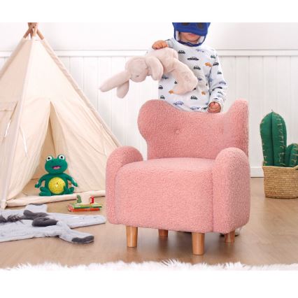 Fauteuil enfant TOBI rose