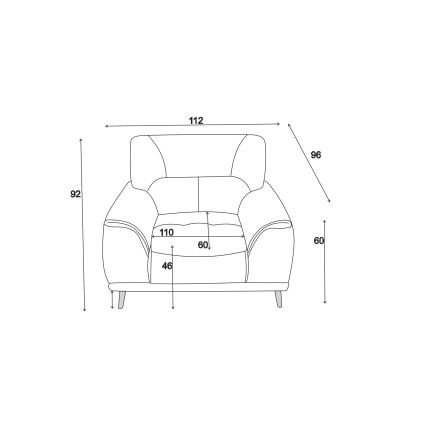 Fauteuil LIVORNO gris