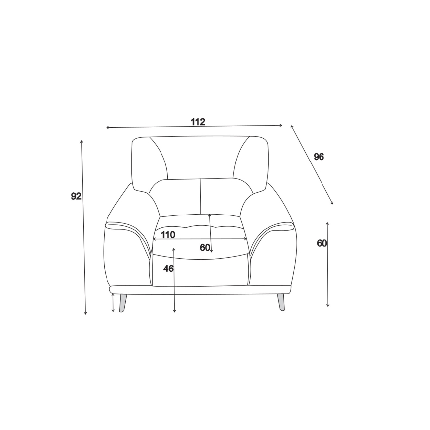 Fauteuil LIVORNO gris