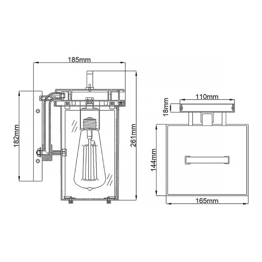 Feiss - Applique murale d'extérieur GLENVIEW 1xE27/60W/230V IP44 anthracite