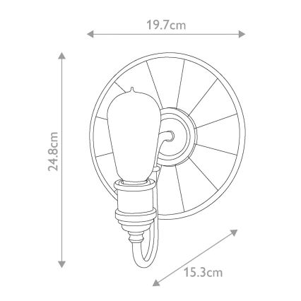 Feiss - Applique URBAN RENEWAL 1xE27/100W/230V bronzo