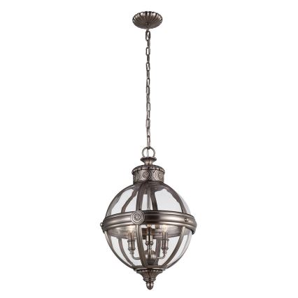 Feiss - Suspension chaîne ADAMS 3xE14/60W/230V bronze