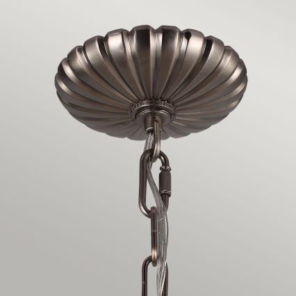 Feiss - Lampadario a sospensione con catena ADAMS 4xE14/60W/230V bronzo