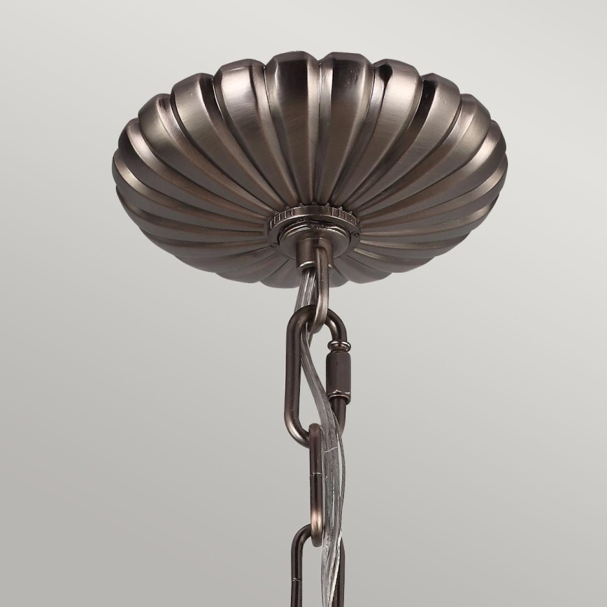 Feiss - Lampadario a sospensione con catena ADAMS 4xE14/60W/230V bronzo