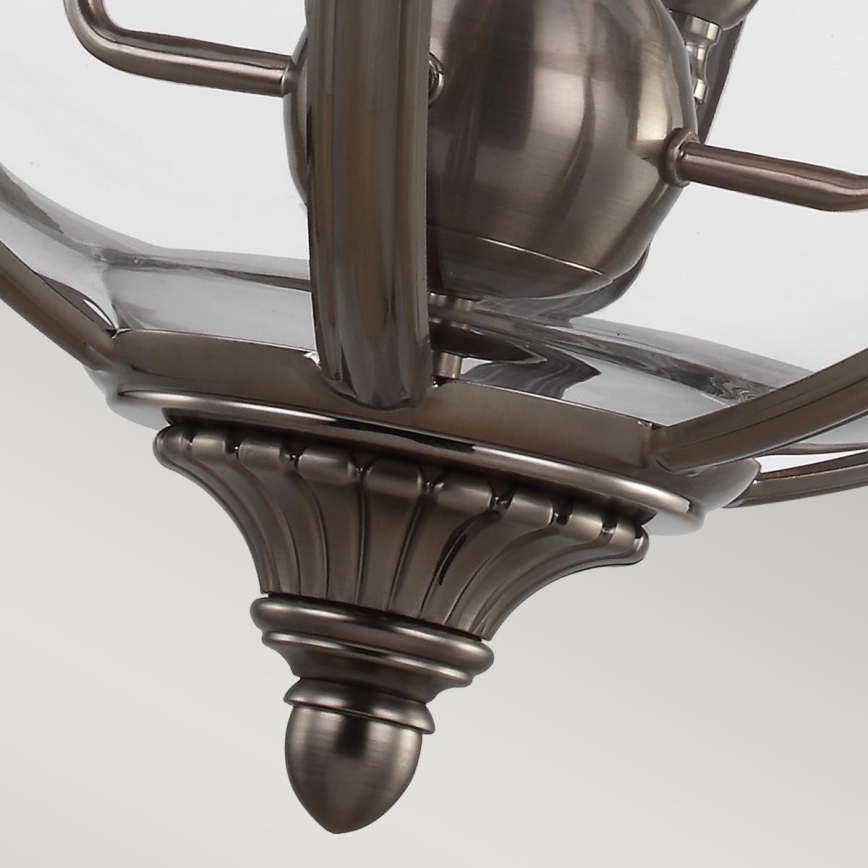 Feiss - Lampadario a sospensione con catena ADAMS 4xE14/60W/230V bronzo