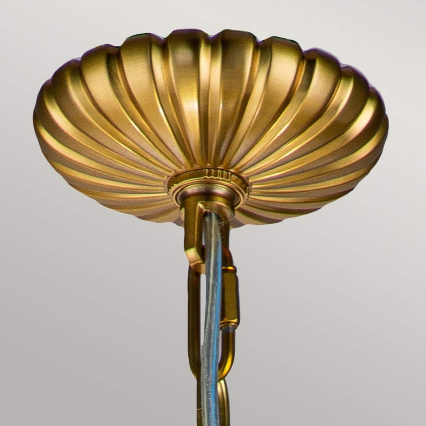 Feiss - Lampadario a sospensione con catena ADAMS 4xE14/60W/230V oro