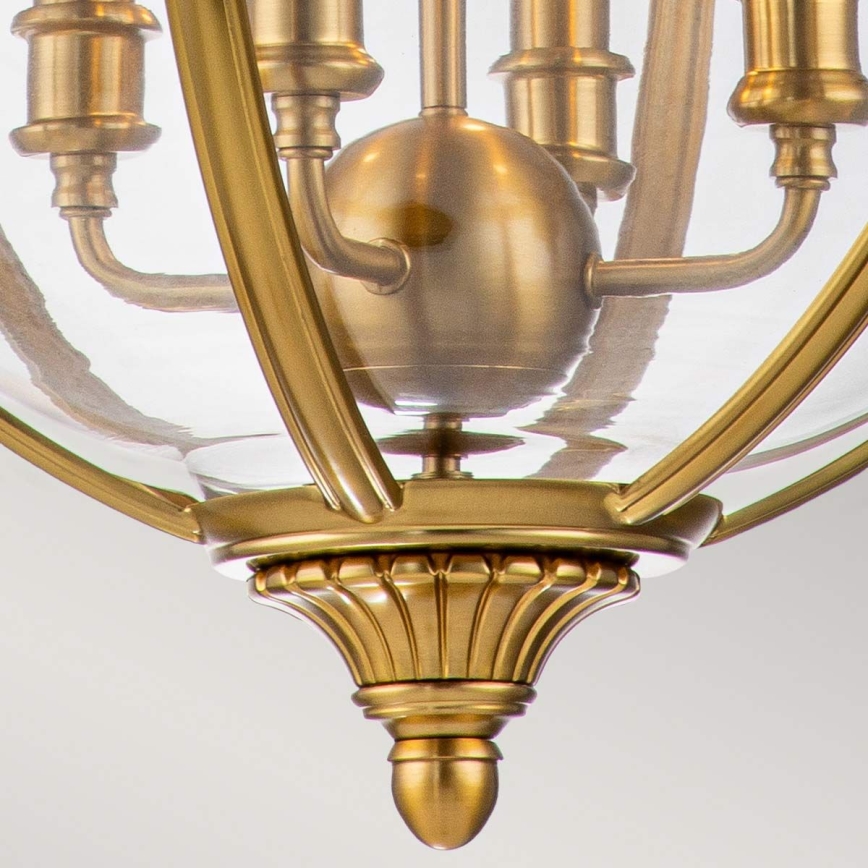 Feiss - Lampadario a sospensione con catena ADAMS 4xE14/60W/230V oro