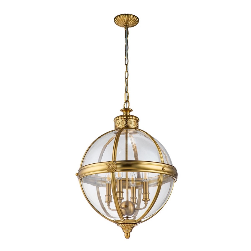 Feiss - Suspension chaîne ADAMS 4xE14/60W/230V doré