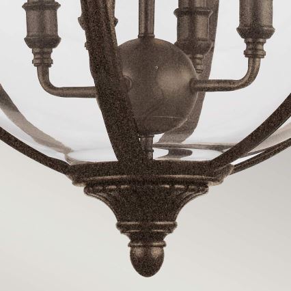 Feiss - Lampadario a sospensione con catena ADAMS 4xE14/60W/230V bronzo