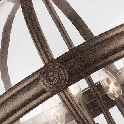 Feiss - Lampadario a sospensione con catena ADAMS 4xE14/60W/230V bronzo