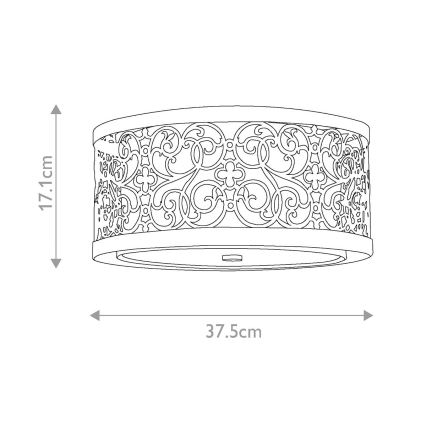 Feiss - Lampada da soffitto ARABESQUE 2xE27/40W/230V dorata