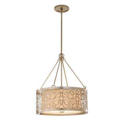 Feiss - Lustre sur tige ARABESQUE 4xE27/60W/230V doré