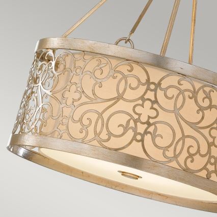 Feiss - Lustre sur tige ARABESQUE 4xE27/60W/230V doré