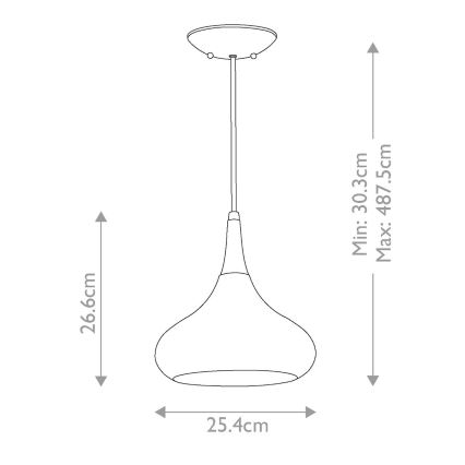 Feiss - Lampadario sospeso su cavo BESO 1xE27/60W/230V diam. 25,4 cm nero/rame