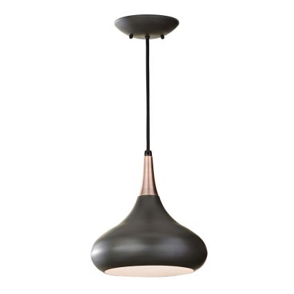 Feiss - Suspension sur câble BESO 1xE27/60W/230V Ø 25,4 cm noir/cuivré