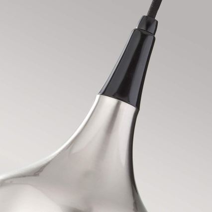 Feiss - Lampadario a sospensione su cavo BESO 1xE27/60W/230V cromo opaco/nero