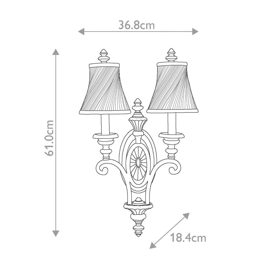 Feiss - Applique DRAWING ROOM 2xE14/60W/230V