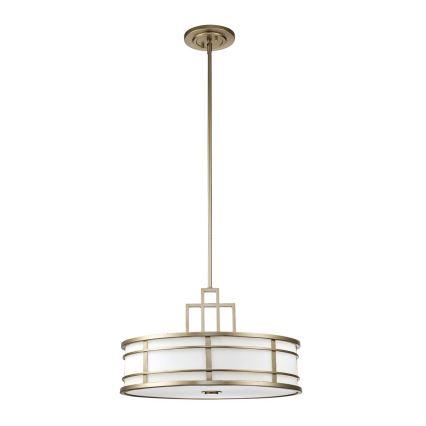 Feiss - Lampadario con asta FUSION 3xE27/40W/230V dorato