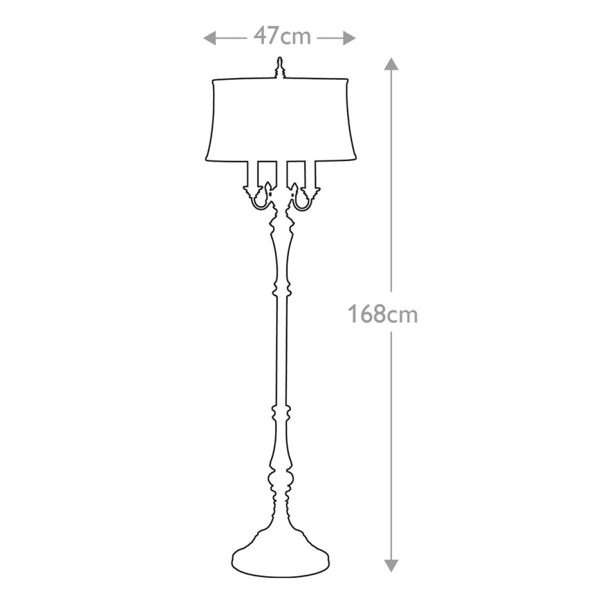Feiss - Lampada con piedistallo GIBSON 4xE27/60W/230V