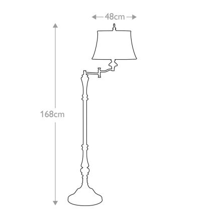 Feiss - Lampada con piedistallo GIBSON 1xE27/60W/230V