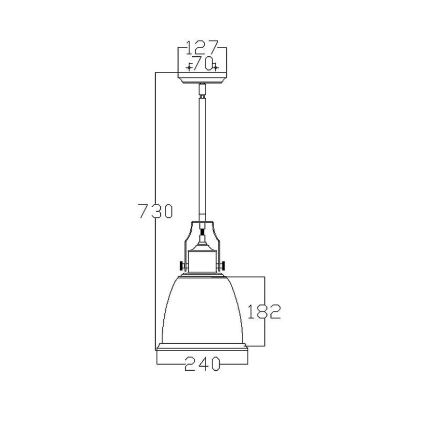 Feiss - Suspension-barre HOBSON 1xE27/60W/230V bronze