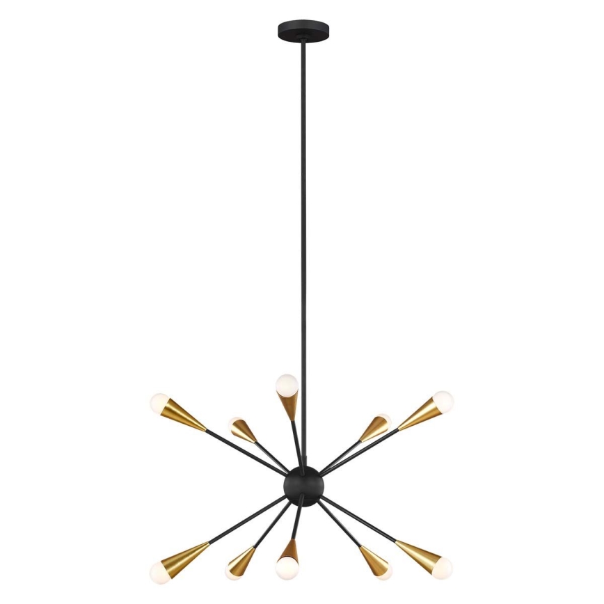Feiss - LED-Deckenleuchte an Stange JAX 10xG9/3W/230V schwarz/golden