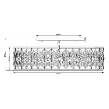 Feiss - Deckenleuchte LUCIA 6xE27/60W/230V