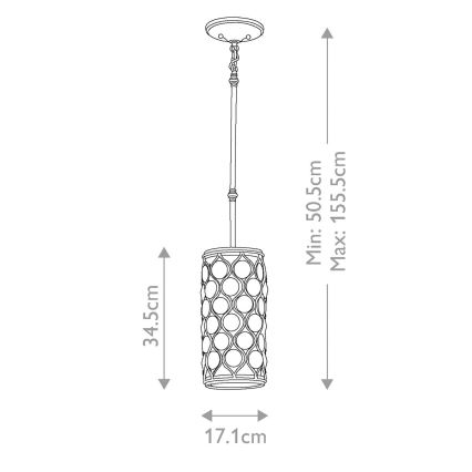 Feiss - Suspension-barre LUCIA 1xE27/60W/230V