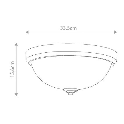 Feiss - Plafoniera da bagno MALIBU 2xE27/60W/230V IP44
