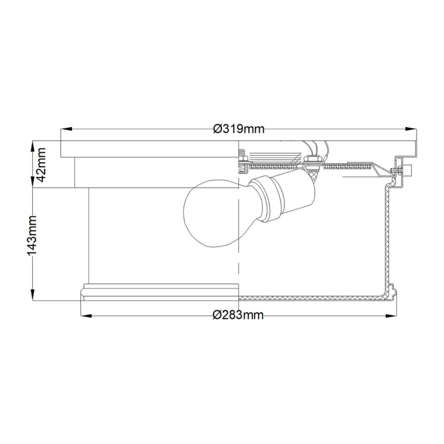 Feiss - Plafoniera da bagno PAYNE 2xE27/60W/230V IP44 cromo opaco
