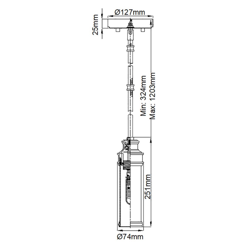 Feiss - Suspension-barre salle de bain PAYNE 1xG9/3W/230V IP44